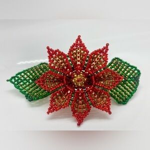 Handmade Artisan by Huicholes Mexican Beaded Flower Hair Barrett